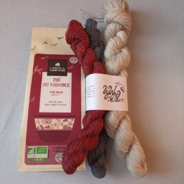 Kit cho7 thé/laine janvier version « verre de vin »